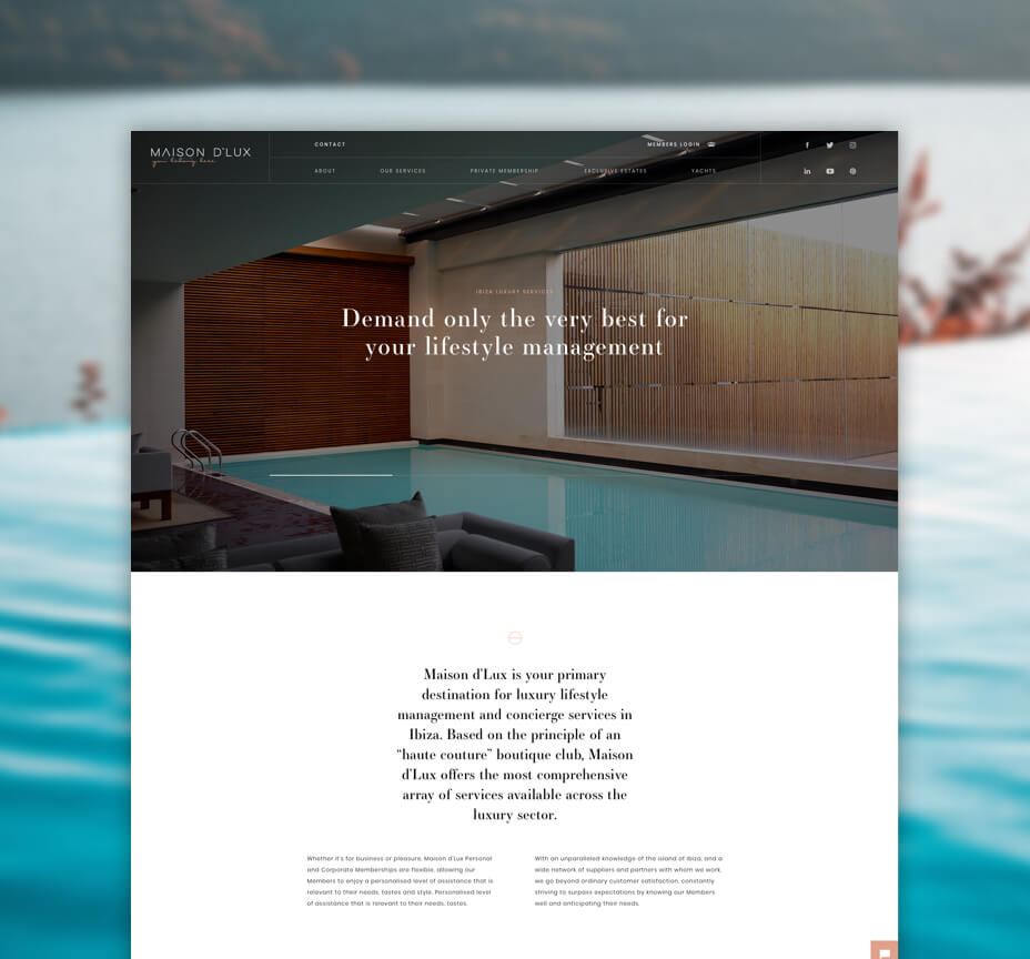 MAISON D'LUX - Design concept